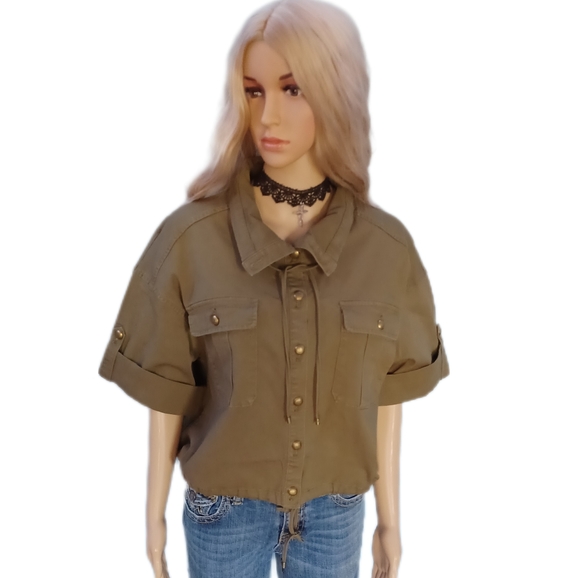 Lauren Ralph Lauren Jackets & Blazers - NEW!Ralph 12 Lauren military crop jacket